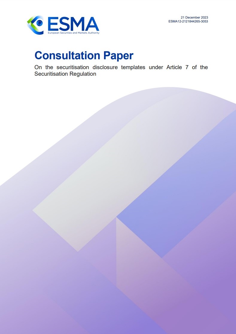 ESMA's Christmas Present: a Consultation on the Disclosure Templates